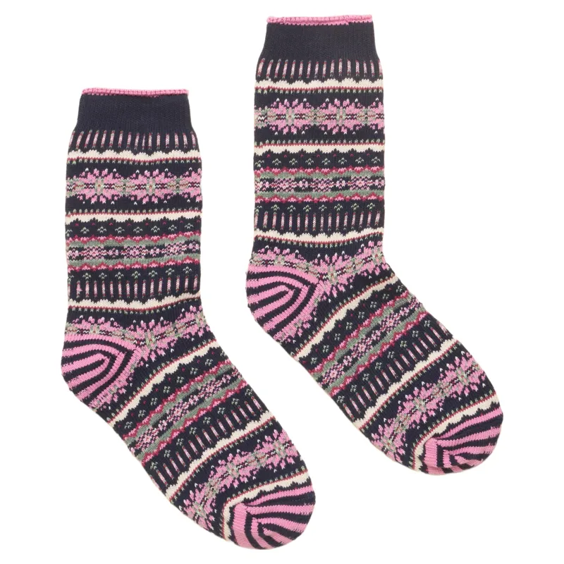 Joules Alby Womens Socks - Navy/Pink