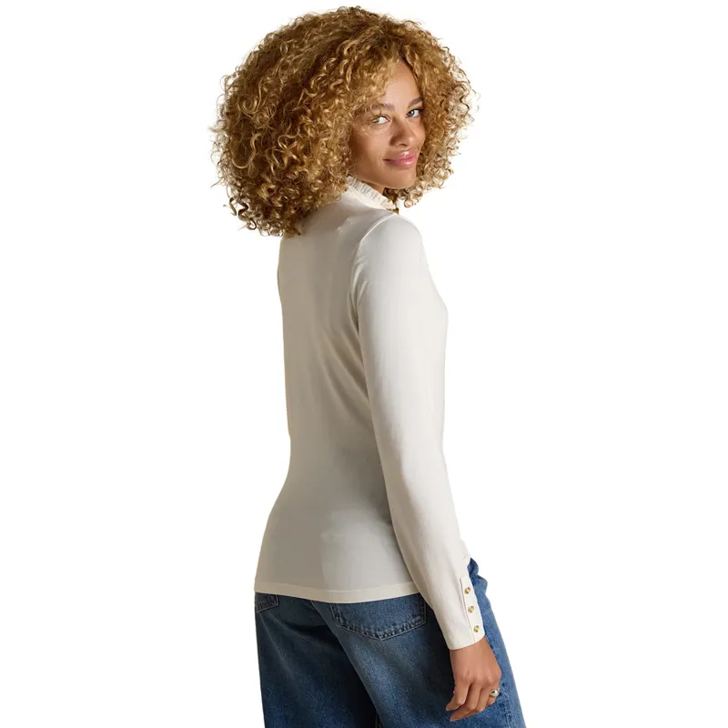 Joules Amy Womens Long Sleeve Jersey Top - Cream-2