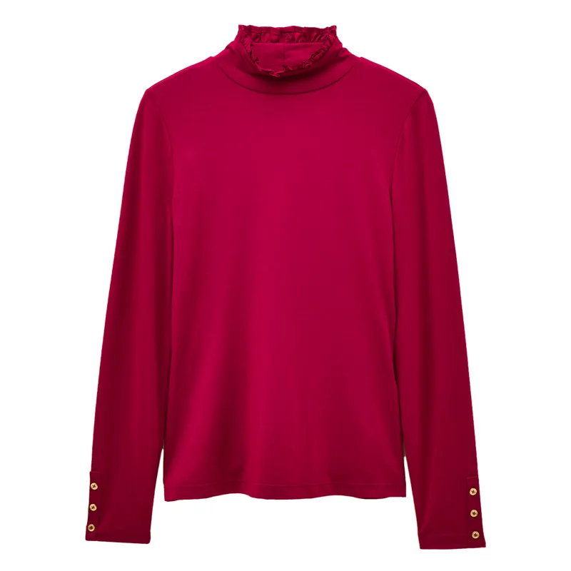 Joules Amy Womens Long Sleeve Jersey Top - Red-2