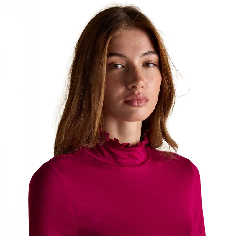 Joules Amy Womens Long Sleeve Jersey Top - Red-3