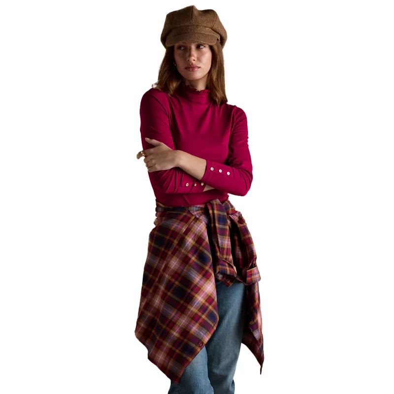 Joules Amy Womens Long Sleeve Jersey Top - Red-5