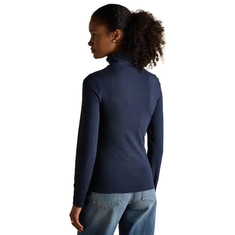 Joules Amy Womens Long Sleeve Jersey Top - Navy-1