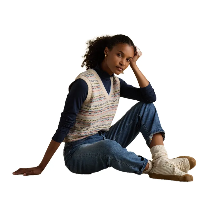 Joules Amy Womens Long Sleeve Jersey Top - Navy-6