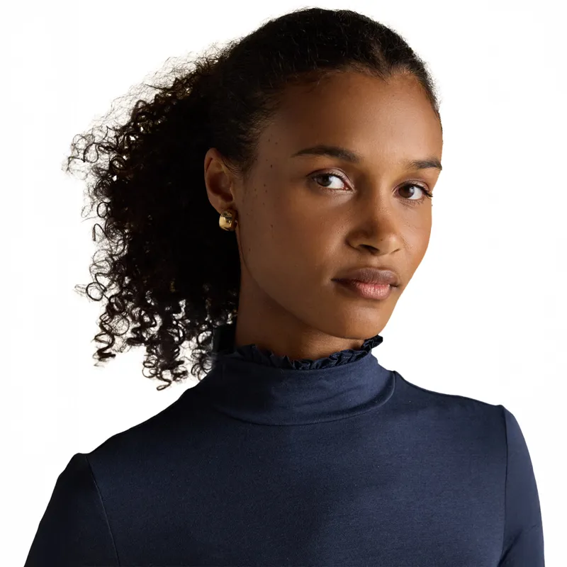 Joules Amy Womens Long Sleeve Jersey Top - Navy-5