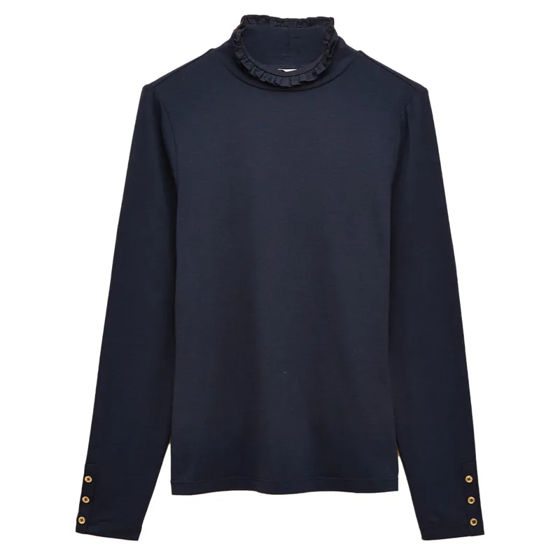Joules Amy Womens Long Sleeve Jersey Top - Navy-2