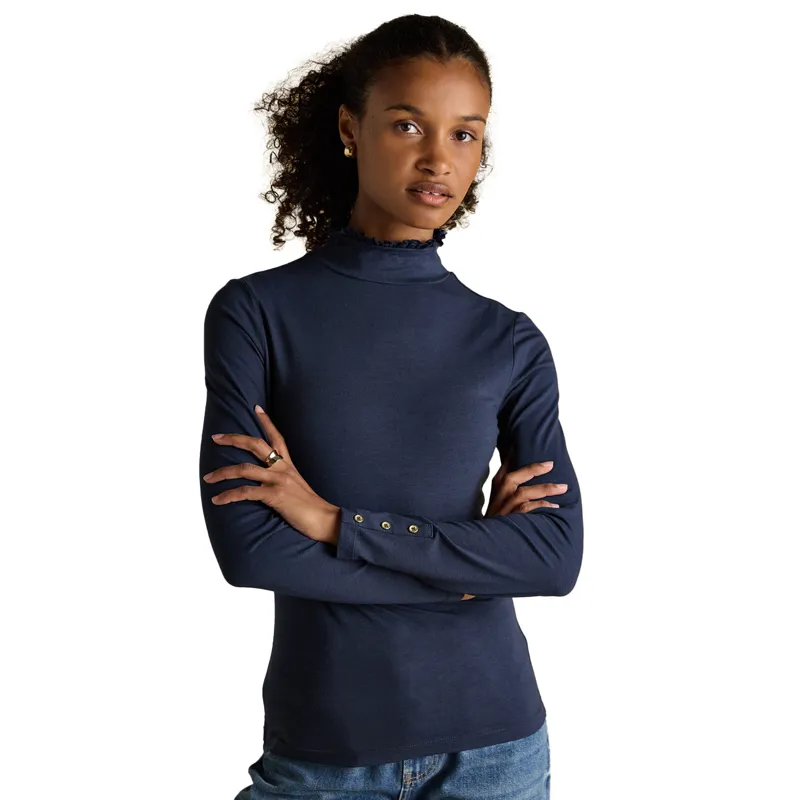 Joules Amy Womens Long Sleeve Jersey Top - Navy