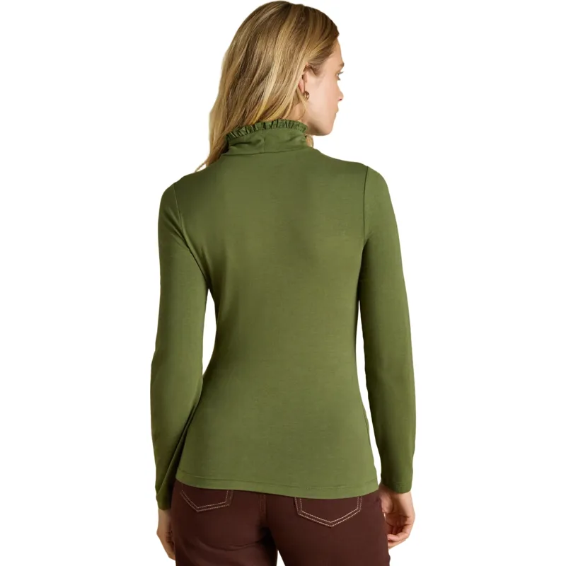 Joules Amy Womens Long Sleeve Jersey Top - Khaki-1