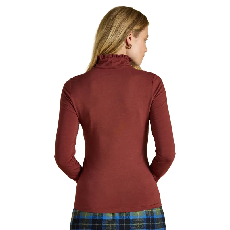 Joules Amy Womens Long Sleeve Jersey Top - Russet-1