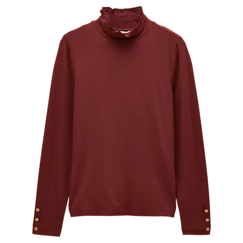 Joules Amy Womens Long Sleeve Jersey Top - Russet-2
