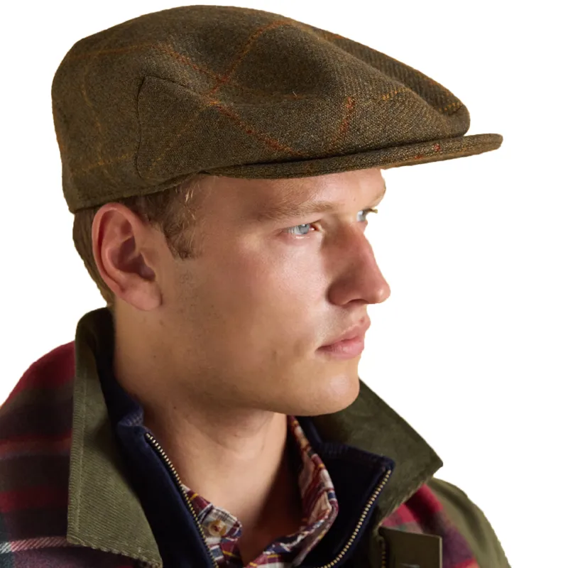 Joules Ashby Mens Flat Cap - Khaki Green