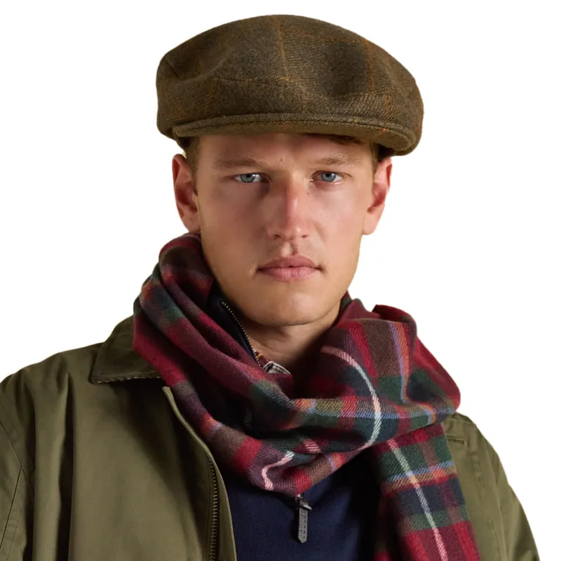 Joules Ashby Mens Flat Cap - Khaki Green-1