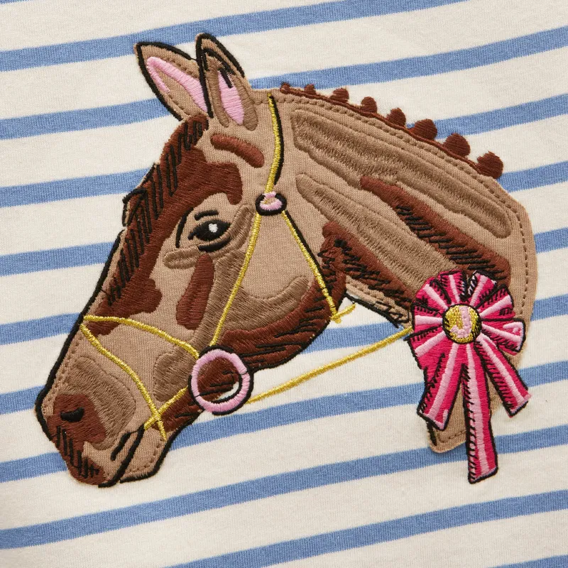 Joules Astra Junior Girls T-Shirt - Blue Horse-3