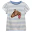 Joules Astra Junior Girls T-Shirt - Blue Horse