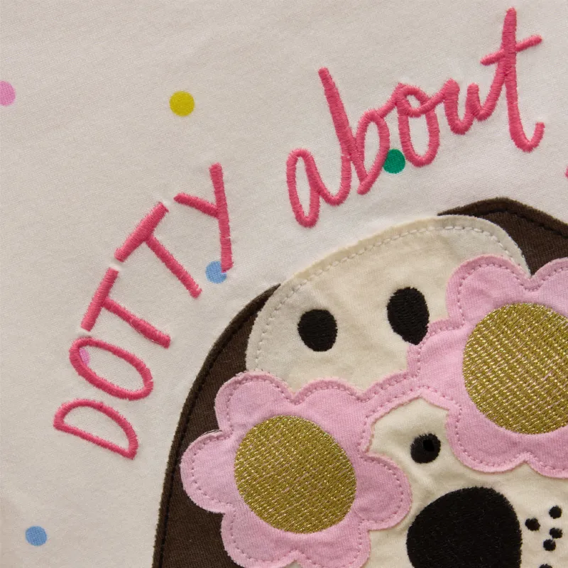 Joules Astra Junior Girls T-Shirt - White Dogs-3