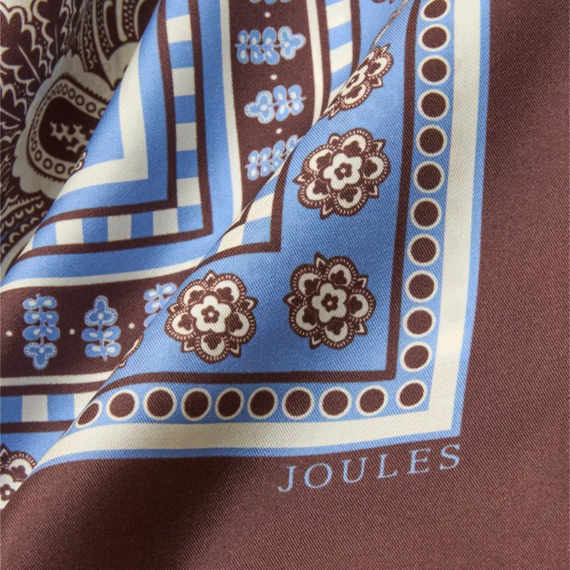 Joules Bloomfield Womens Scarf - Blue/Brown Floral-5