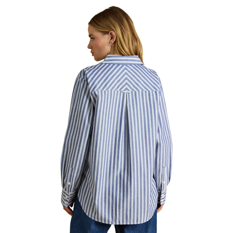 Joules Oxford Boyfriend Fit Shirt - Blue Stripe-1