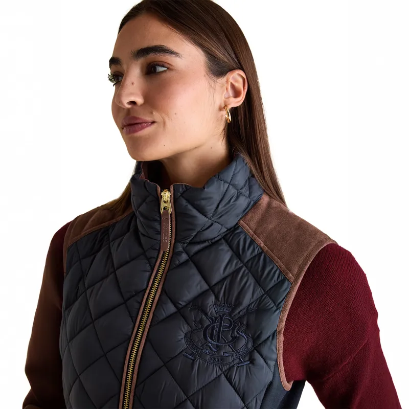 Joules Braemar Womens Luxe Quilted Gilet - Navy-4