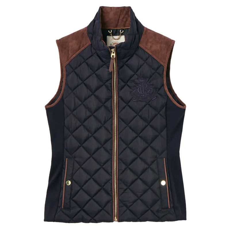 Joules Braemar Womens Luxe Quilted Gilet - Navy-3