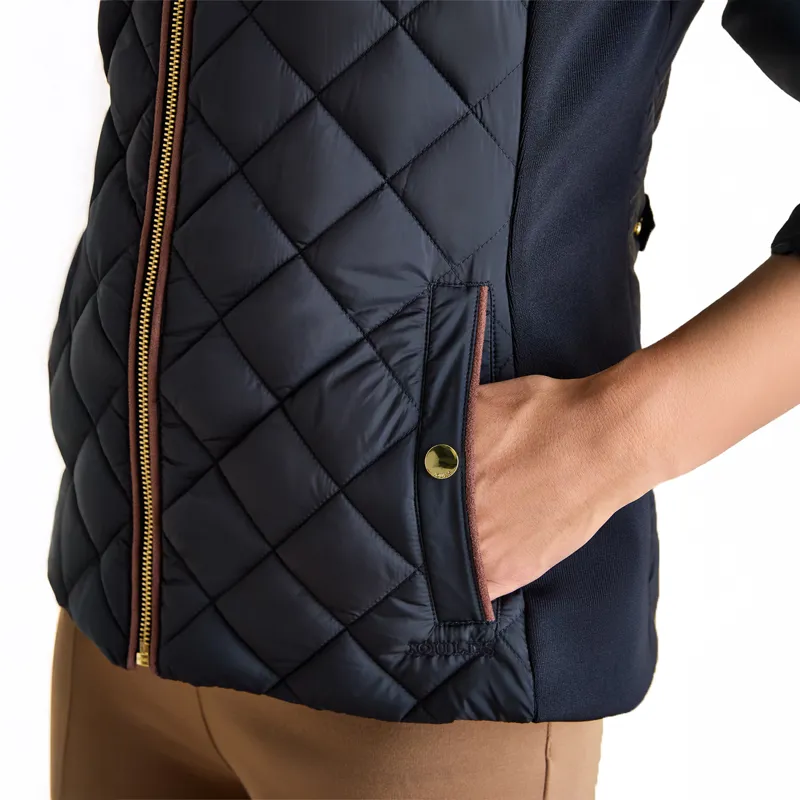 Joules Braemar Womens Luxe Quilted Gilet - Navy-6