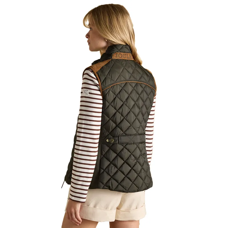 Joules Braemar Womens Luxe Quilted Gilet - Khaki-2