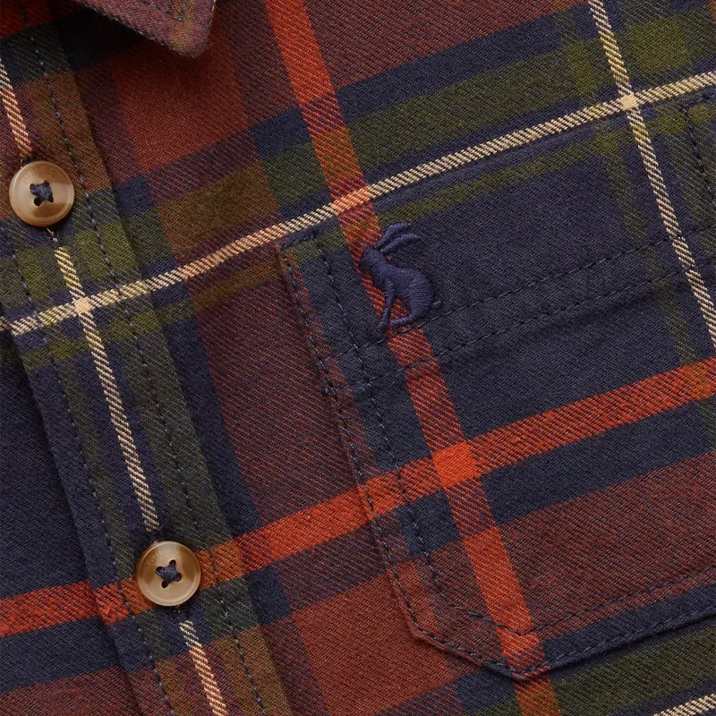 Joules Buchanan Junior Long Sleeve Check Shirt - Green/Red-1