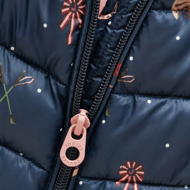 Joules Cairn Junior Showerproof Padded Coat - Navy Horse-4