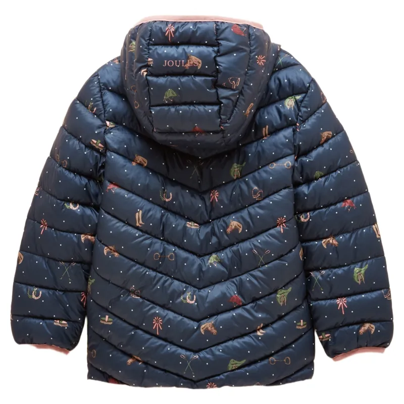 Joules Cairn Junior Showerproof Padded Coat - Navy Horse-1