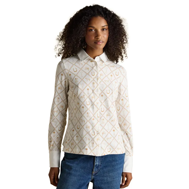 Joules Charlotte Womens Printed Jersey Shirt - Horse Icons-1