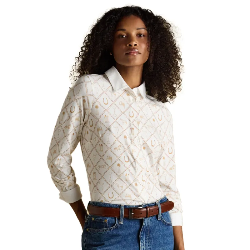 Joules Charlotte Womens Printed Jersey Shirt - Horse Icons-4
