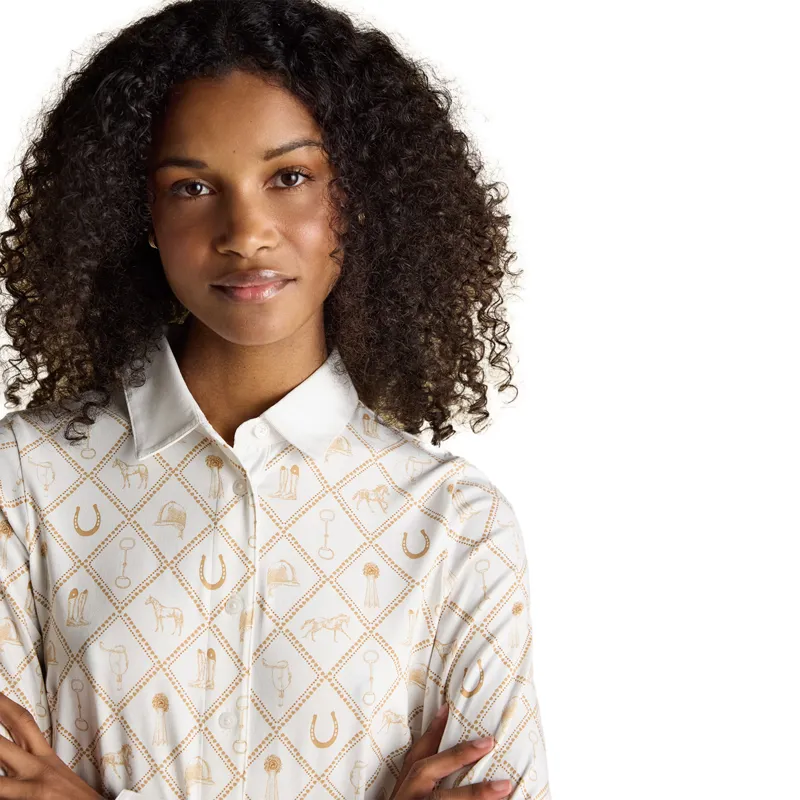 Joules Charlotte Womens Printed Jersey Shirt - Horse Icons-6