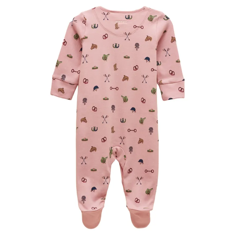 Joules Razamataz Sleepsuit - Cream/Horse Print-1