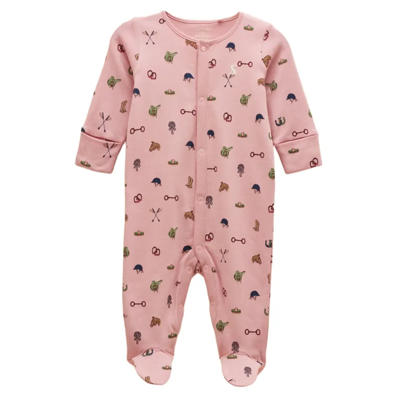 Joules Razamataz Sleepsuit - Cream/Horse Print