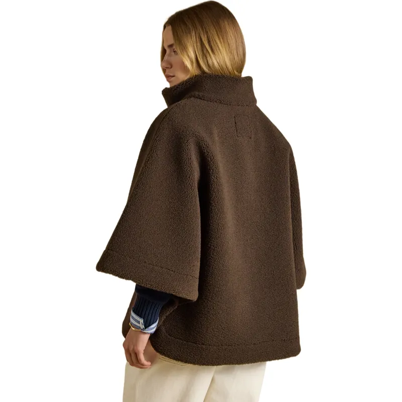 Joules Chunky Fleece Womens Cape - Chocolate Brown-1