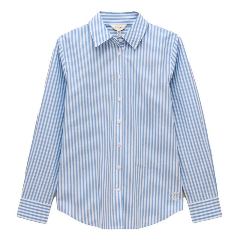 Joules Poplin Womens Classic Fit Shirt - Blue-2