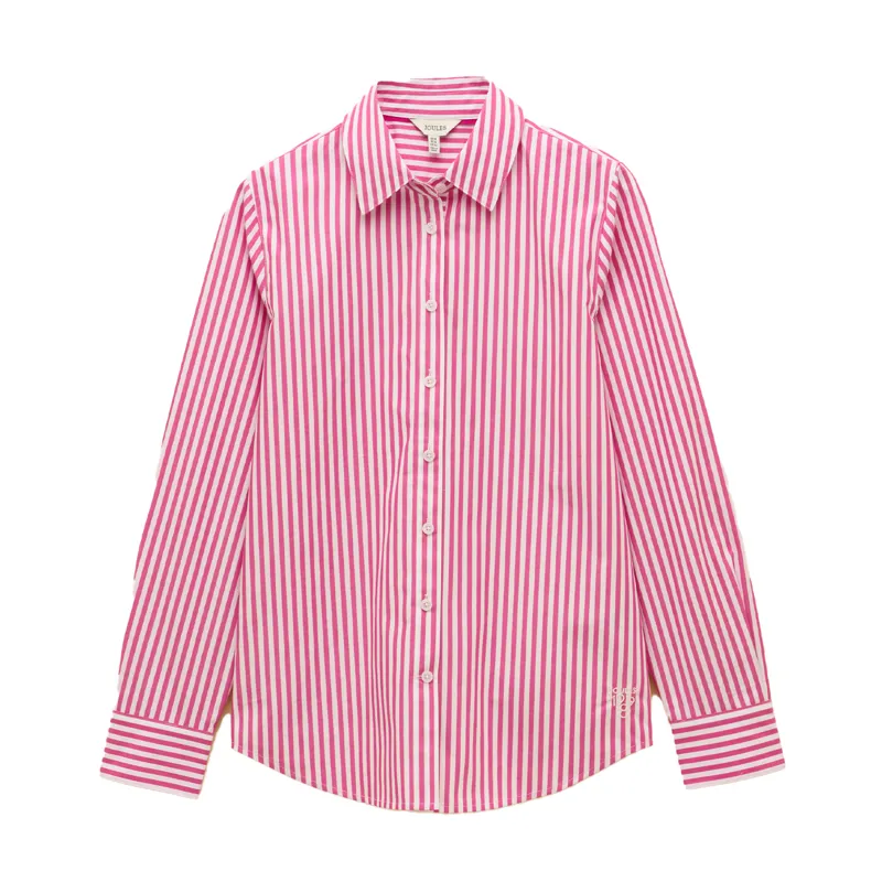 Joules Poplin Womens Classic Fit Shirt - Pink-2