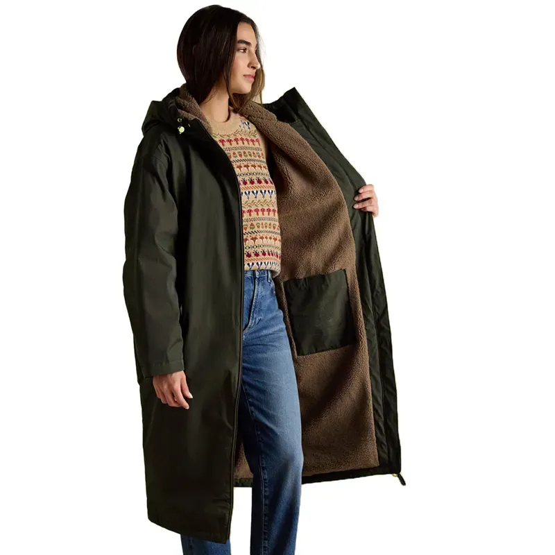 Joules Coverall Oversized Womens Waterproof Coat - Rosemary Green-1