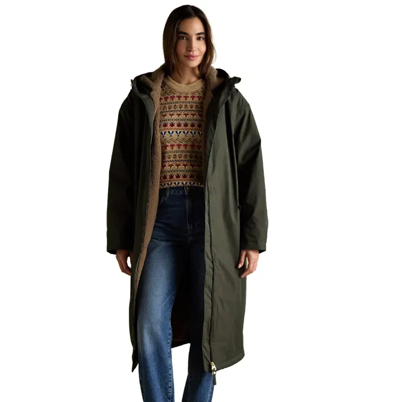 Joules Coverall Oversized Womens Waterproof Coat - Rosemary Green-4