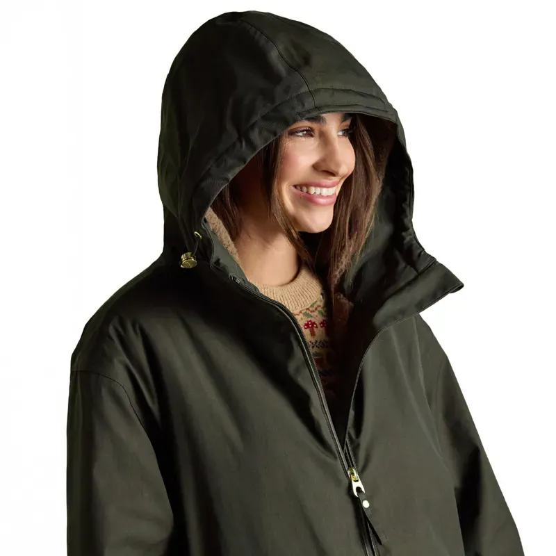 Joules Coverall Oversized Womens Waterproof Coat - Rosemary Green-9