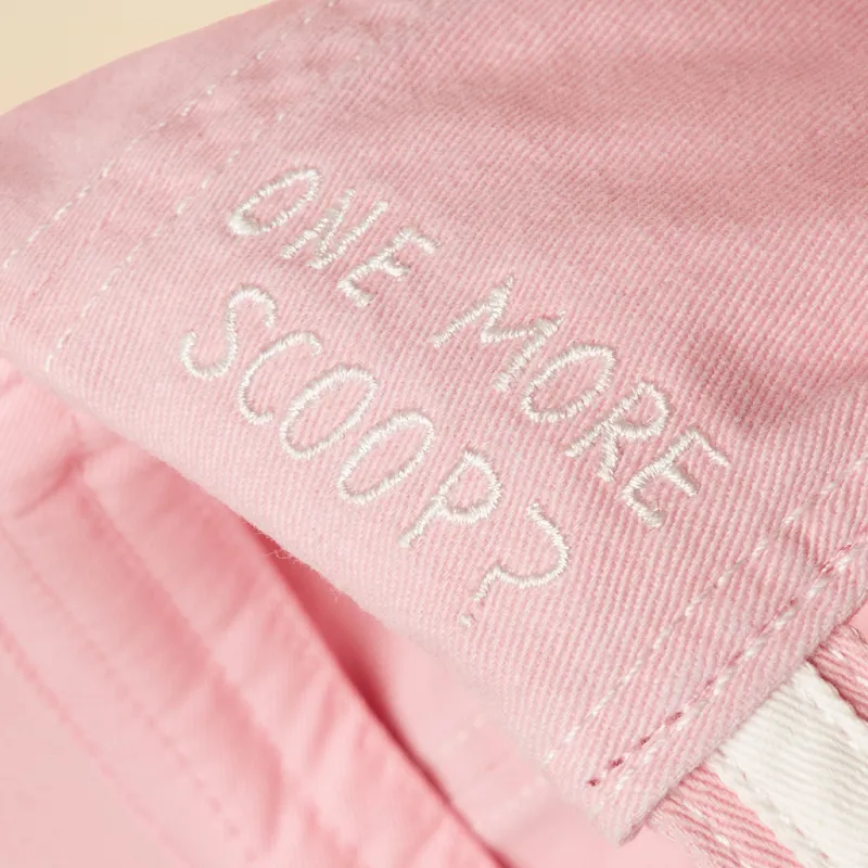 Joules Daley Junior Cotton Baseball Cap - Pink/Ice Cream-3