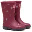 Joules Printed Junior Wellies - Berry Pink Horse