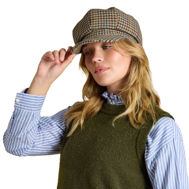 Joules Elvaston Womens Baker Boy Hat - Multi Tweed-2