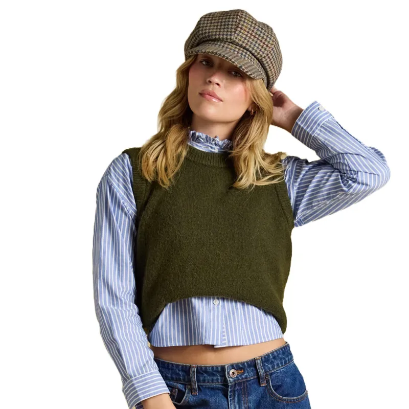 Joules Elvaston Womens Baker Boy Hat - Multi Tweed-5