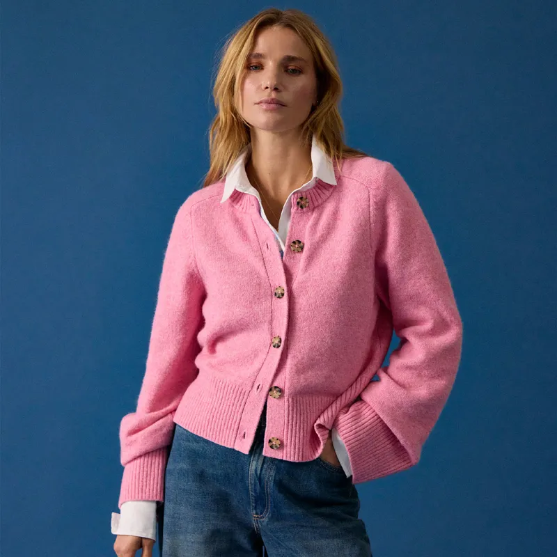 Joules Esme Womens Knit Cardigan - Pink-6