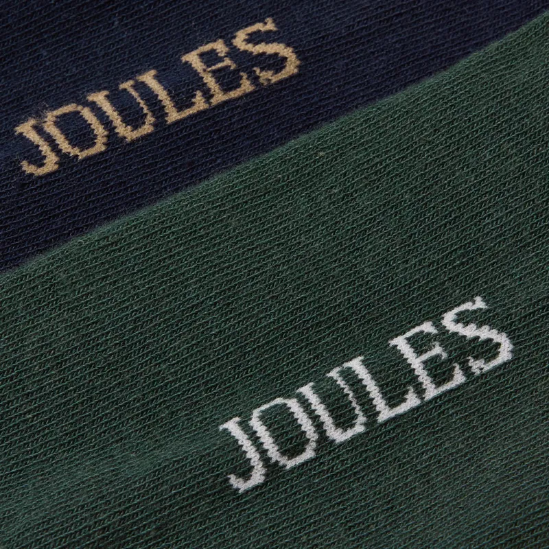 Joules Kinsbury Mens Socks 2 Pack - Multi Stripe Green-1