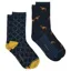 Joules Everyday Womens Socks 2 Pack - Navy Horse