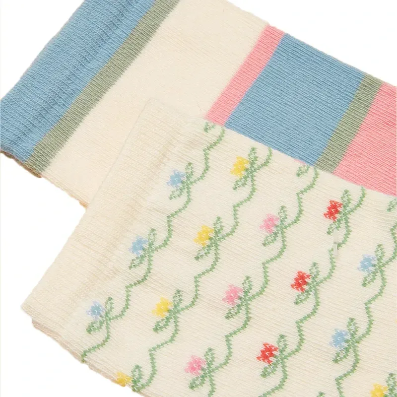 Joules Everyday Womens Socks 2 Pack - Blue/Ecru-1