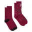Joules Womens Everyday Socks 2 Pack - Berry Pink/Woodland
