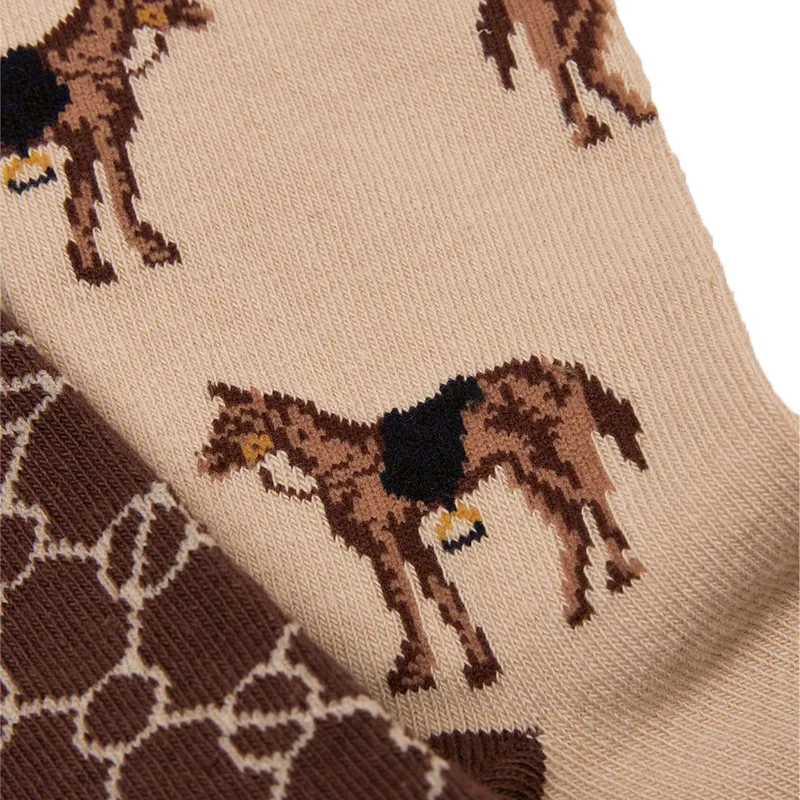 Joules Womens Everyday Socks 2 Pack - Brown/Cream-1