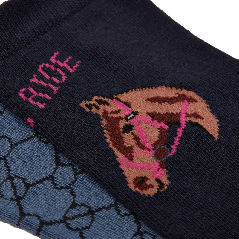 Joules Womens Everyday Socks 2 Pack - Navy-1