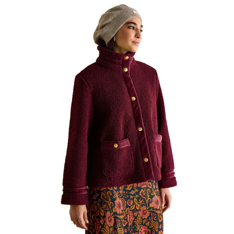 Joules Fleur Womens Fleece Jacket - Red-1